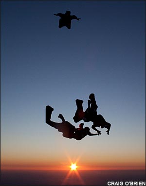 Sunset skydive