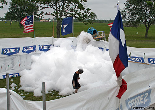 Foam pit in the making