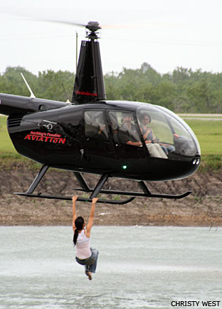 Retrieving the diver