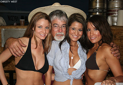 Max and the Hooters girls who served beer from the truck