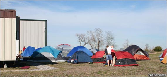 Tent farm