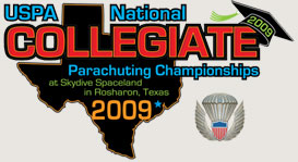 2009 USPA National Collegiate Parachuting Championships logo