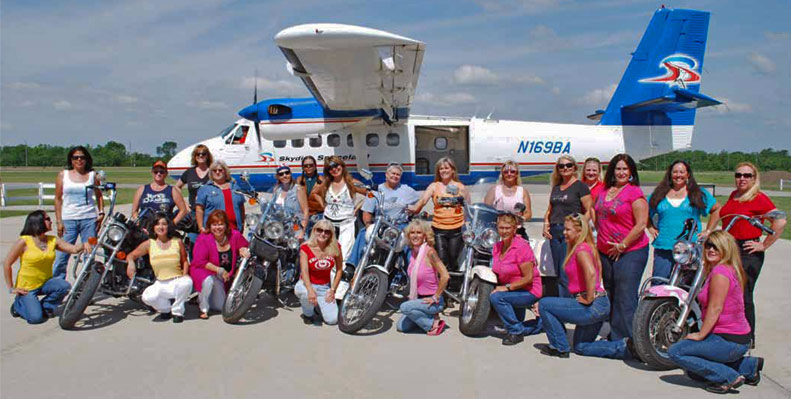 Harley's Angels at Skydive Spaceland, 2009