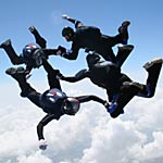 4-way team skydive