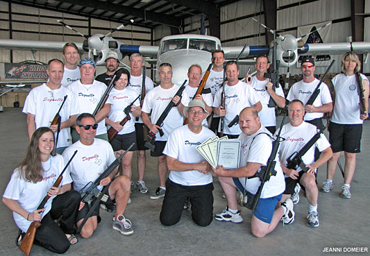 Bob Domeier receiving his skydiving awards