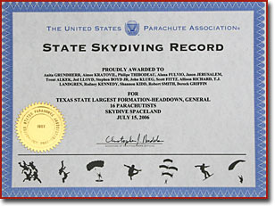 Freefly Texas State Record