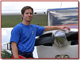 Trent Alkek is the first graduate of Skydive Spaceland's flight school
