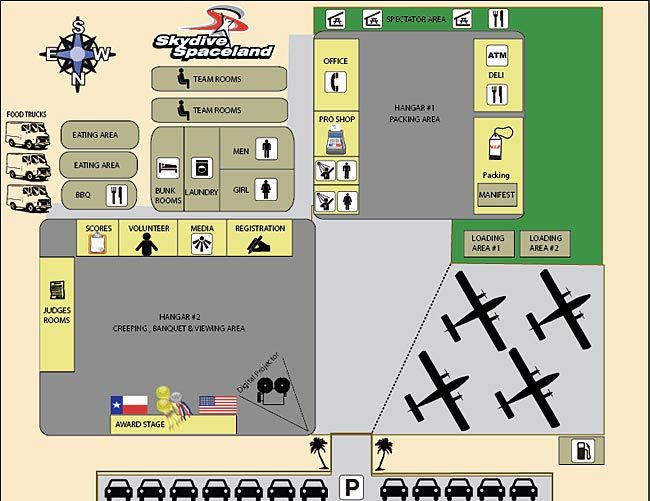 Skydive Spaceland Site Diagram